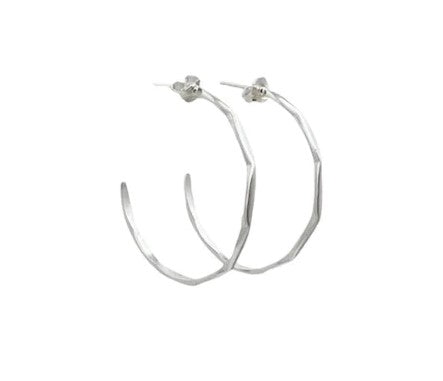Gold or Silver Bamboo Hoops