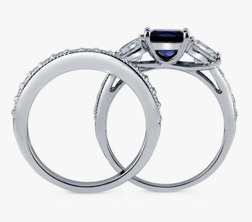 2 Piece Sapphire Traveler Ring
