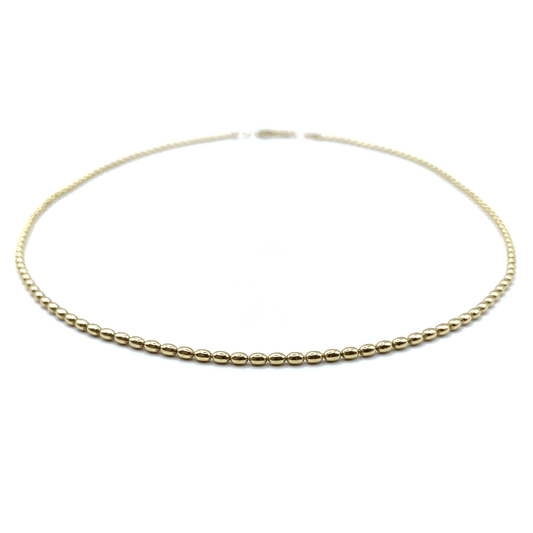 14k Gold Filled Waterproof Oval Necklace