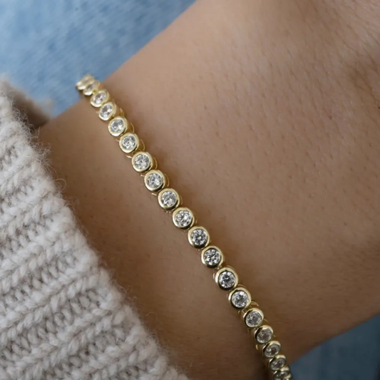 Bezeled CZ Tennis Bracelet