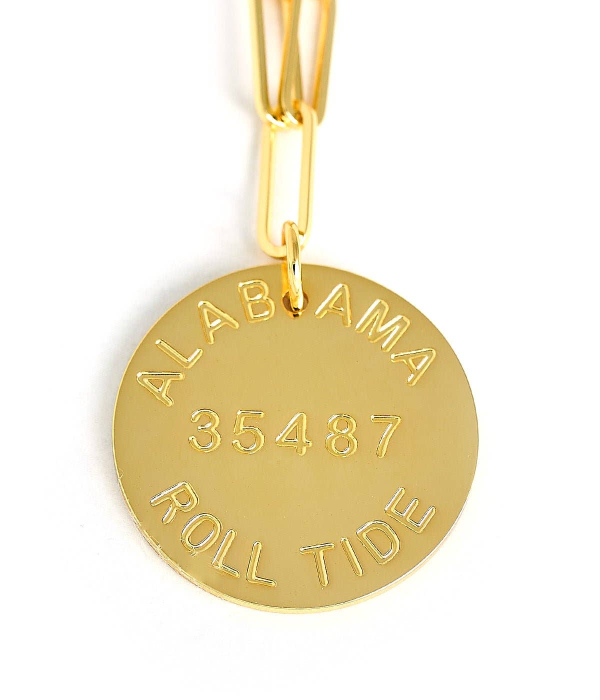 College Tag Charm Necklace