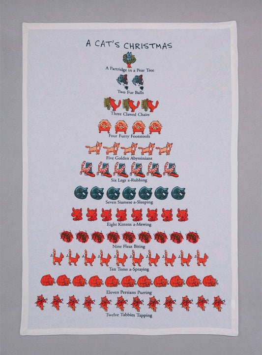 A Cat's Christmas Kitchen Towel