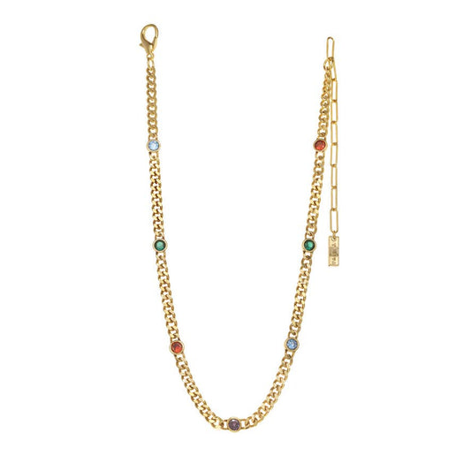 Owen Necklace in Gold Multi-Colored