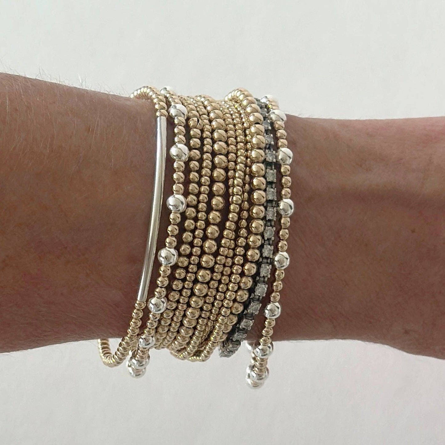 Two Tone Beaded Bracelet