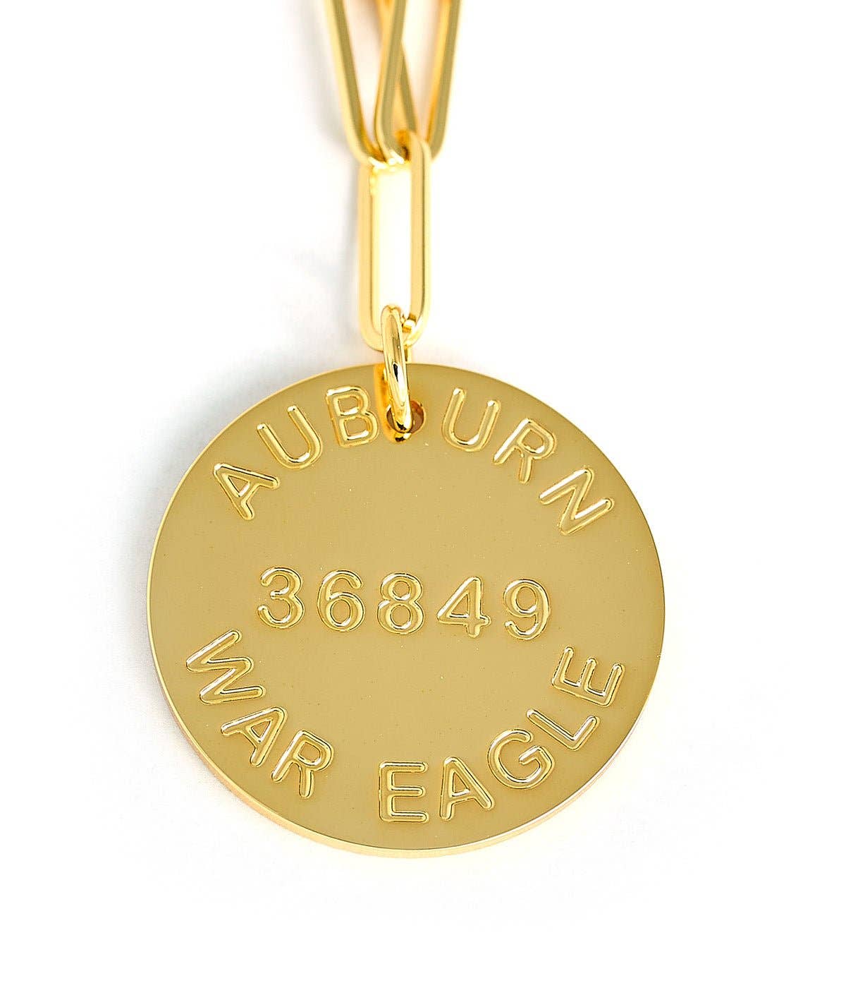 College Tag Charm Necklace