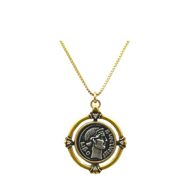 Greek Warrior Coin Necklace