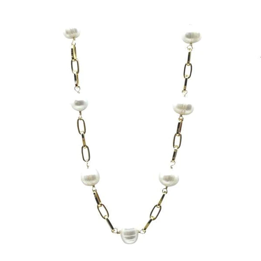 Pearl and Gold Plated Necklace