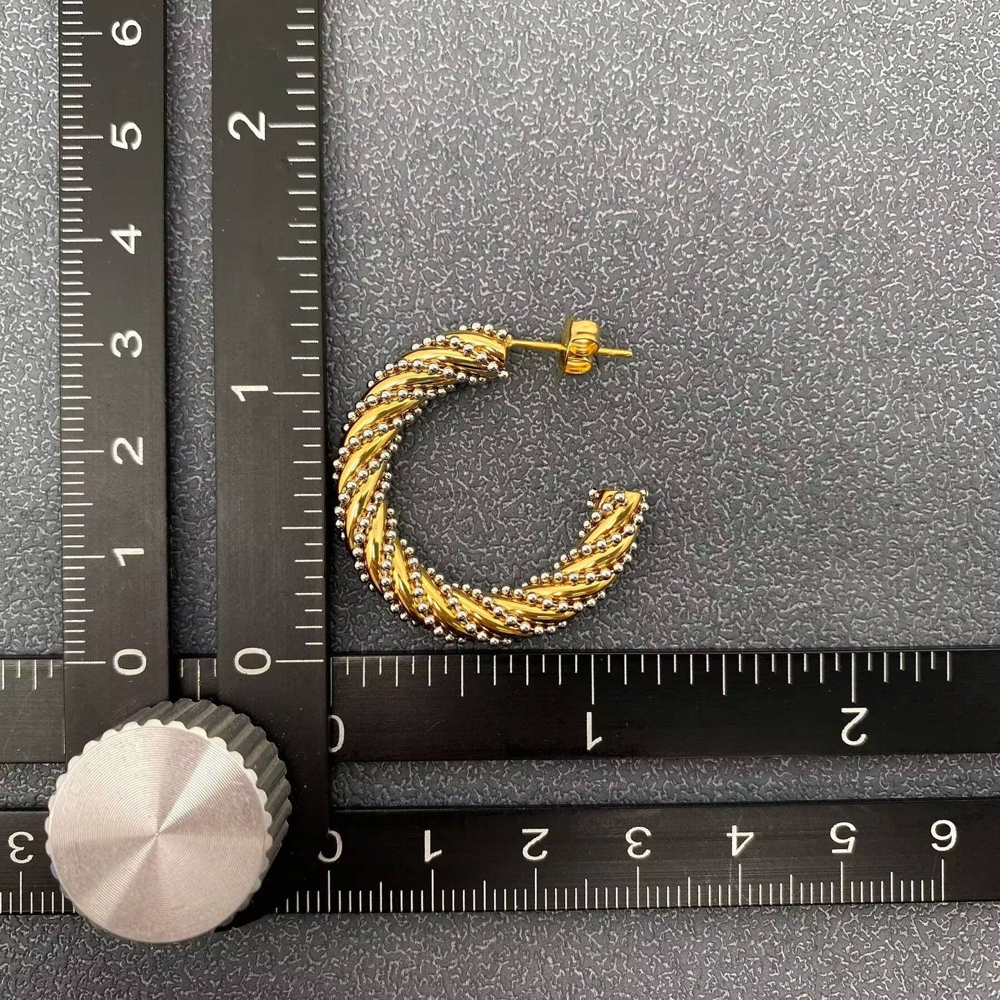 Two Tone Beaded Hoop