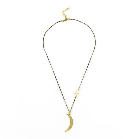 Moon and Stars Necklace