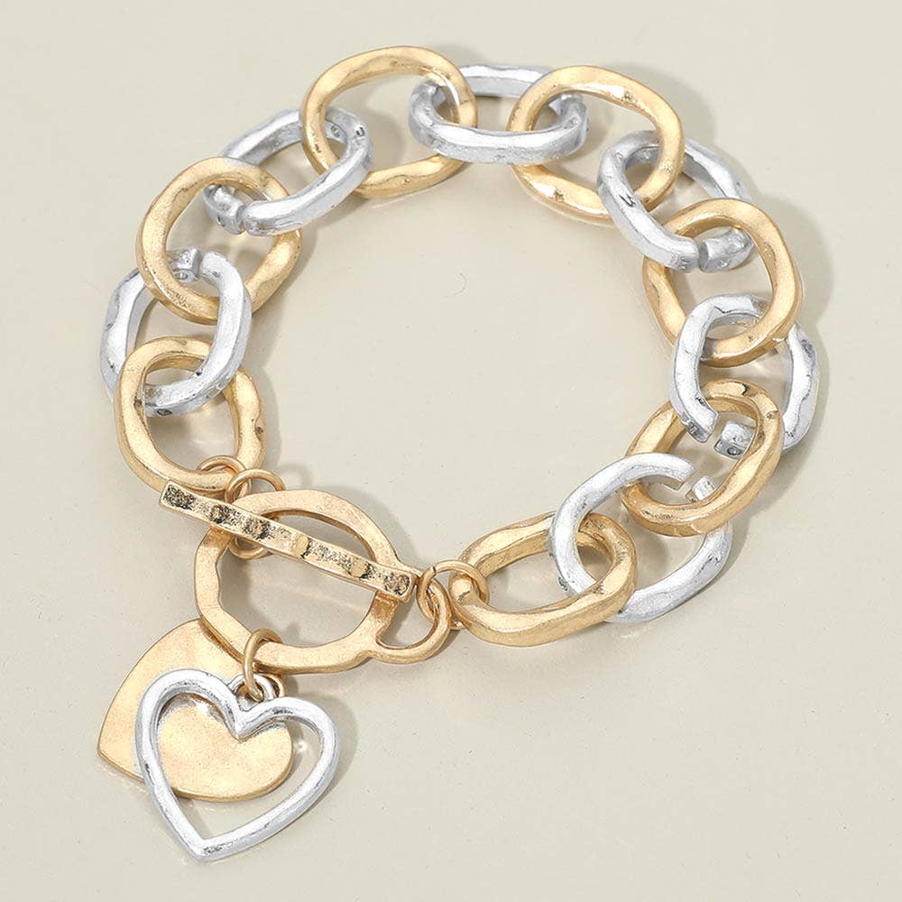 Layered Heart Bracelet