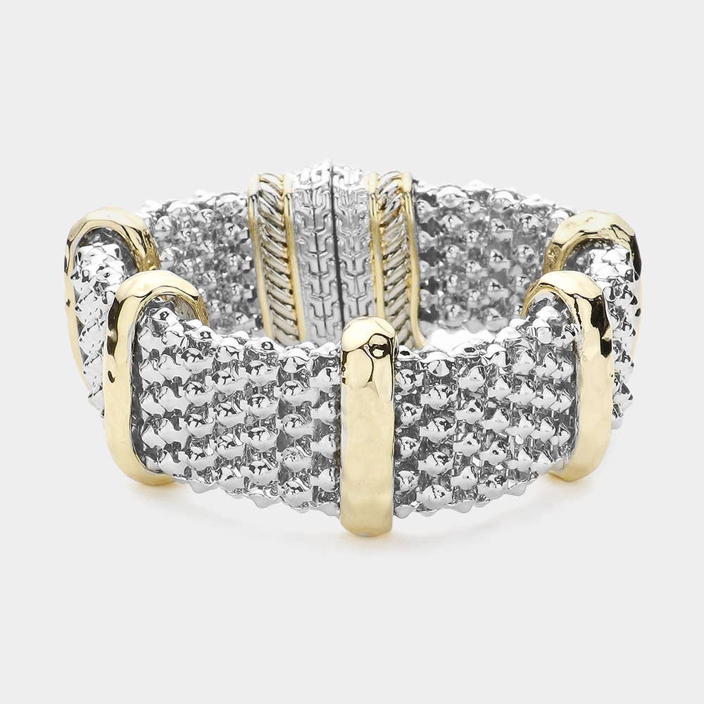 Two Tone Caviar Bold Bracelet