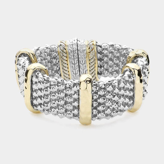 Two Tone Caviar Bold Bracelet