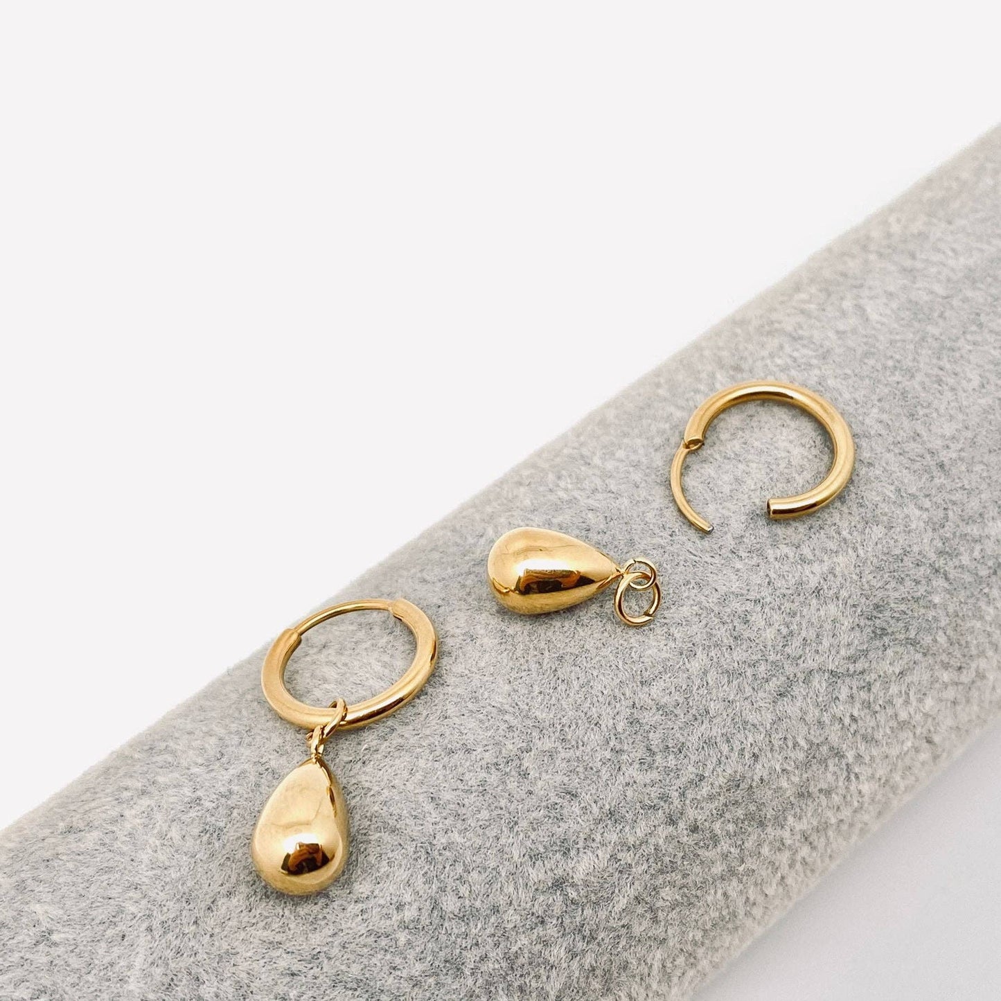 Teardrop Huggie Earrings
