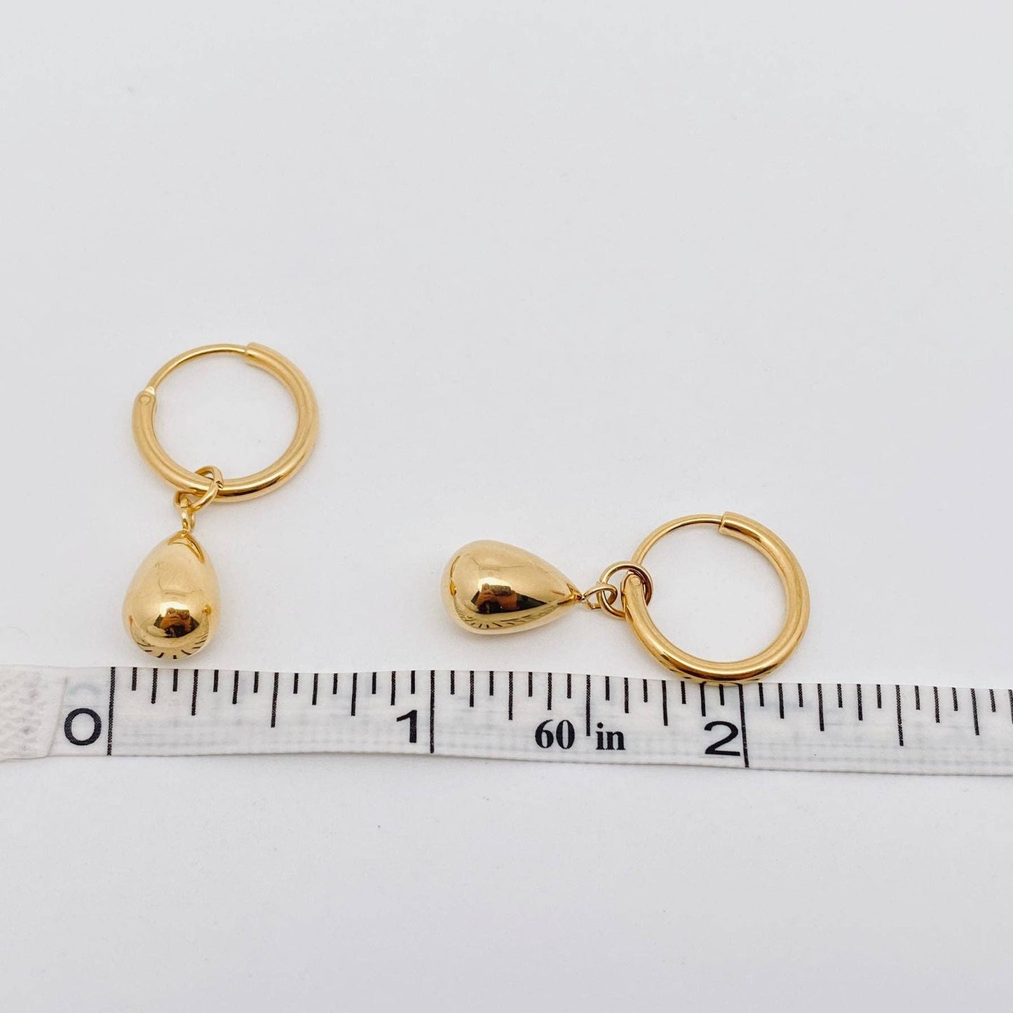 Teardrop Huggie Earrings
