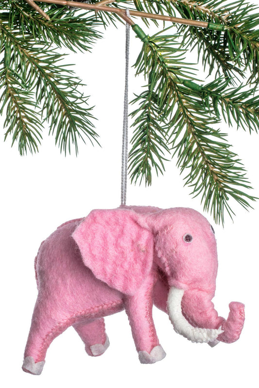 Pink Elephant Ornament