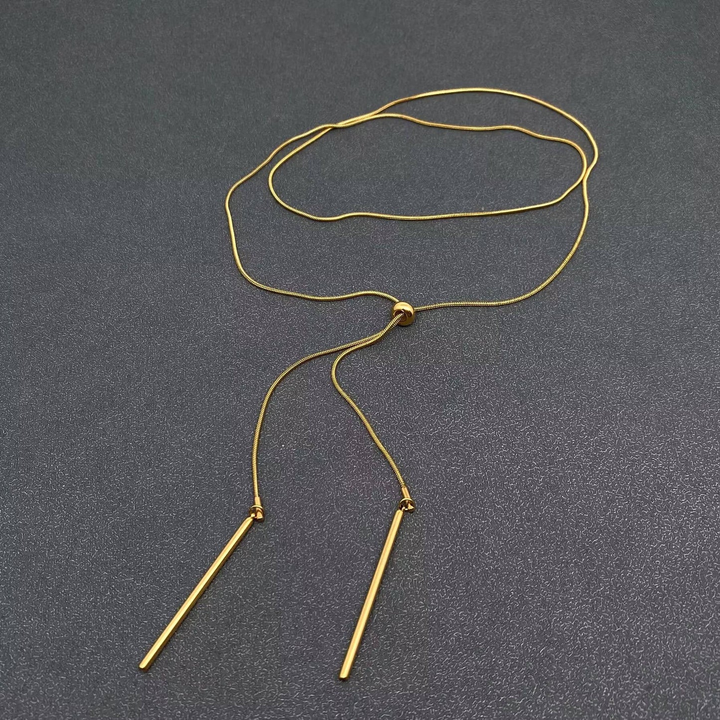 Line Up Lariat Necklace