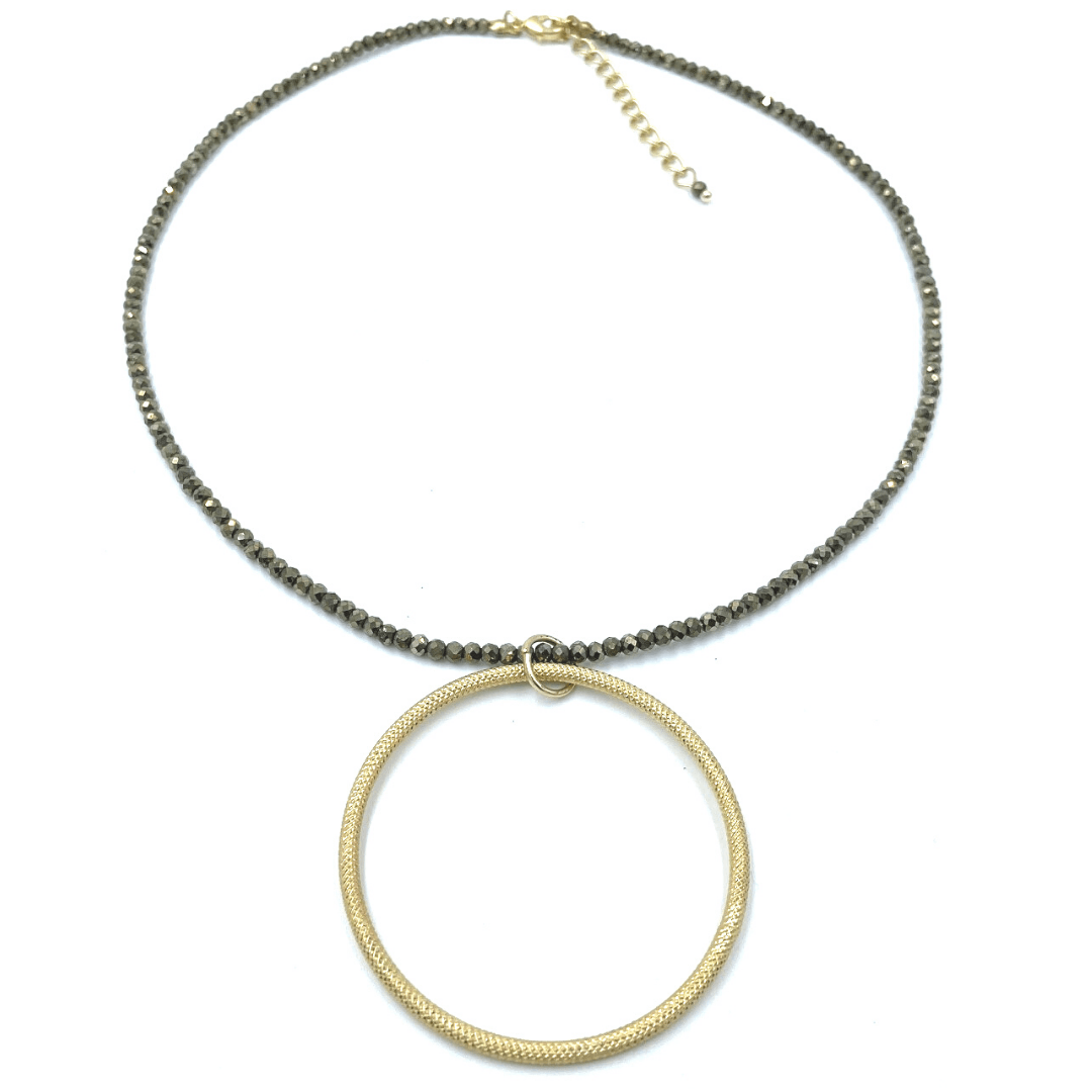 Erin Gray - Circle of Love Pyrite Necklace