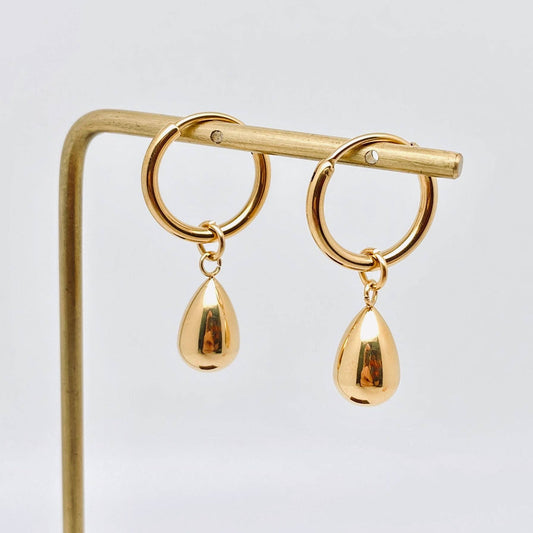 Teardrop Huggie Earrings