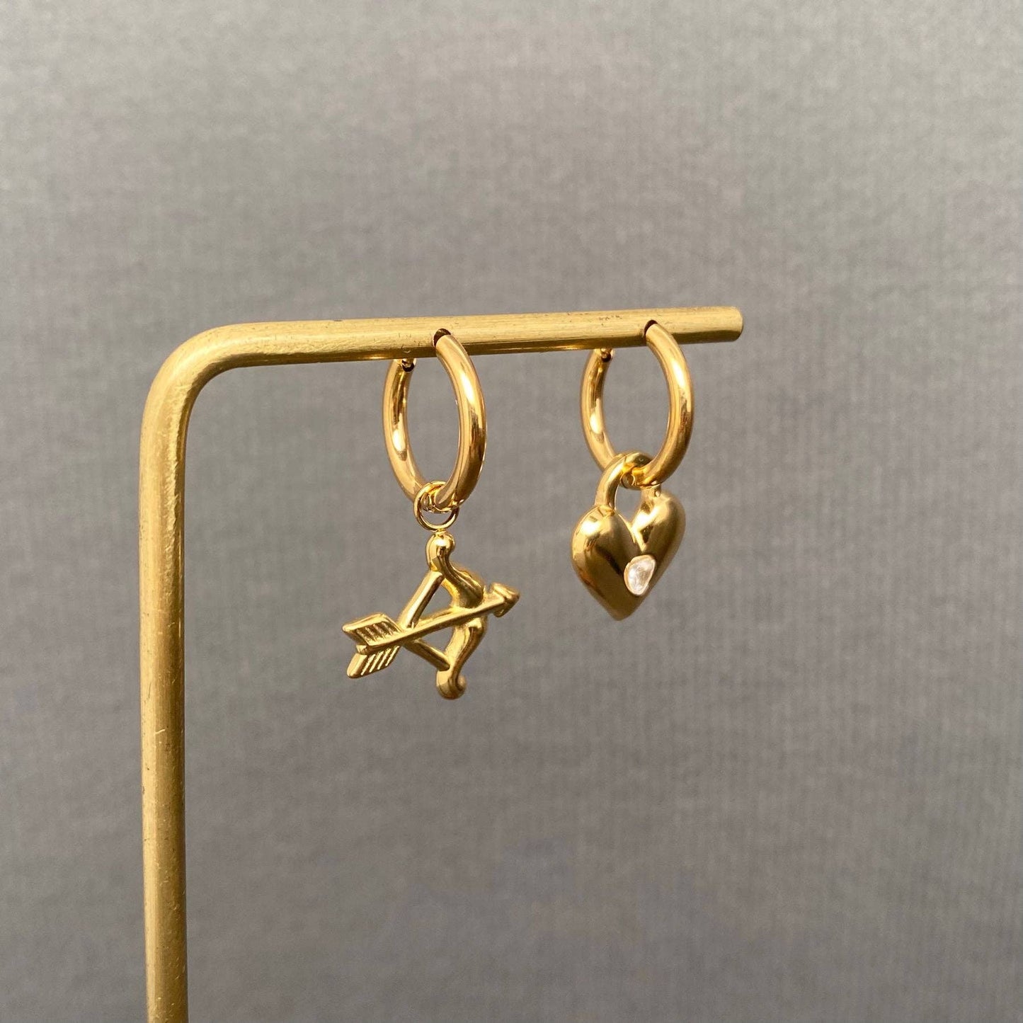 Cupid's Arrow & Heart Earrings
