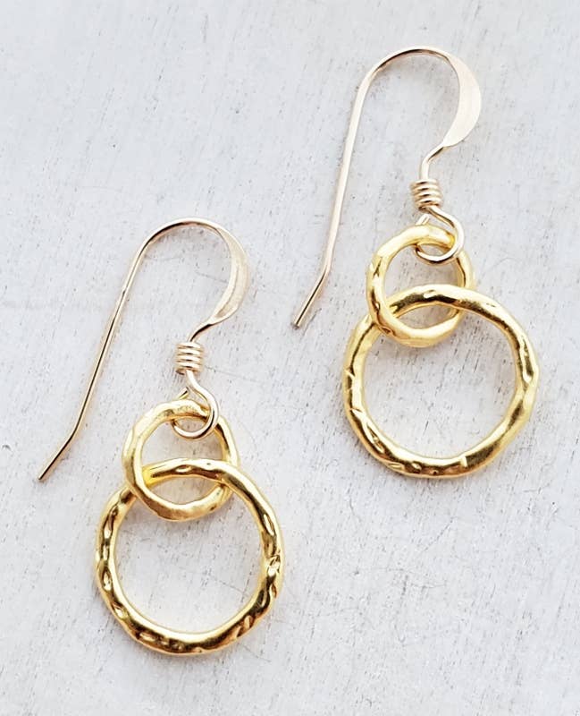 Gold Organic Ringlet Earrings