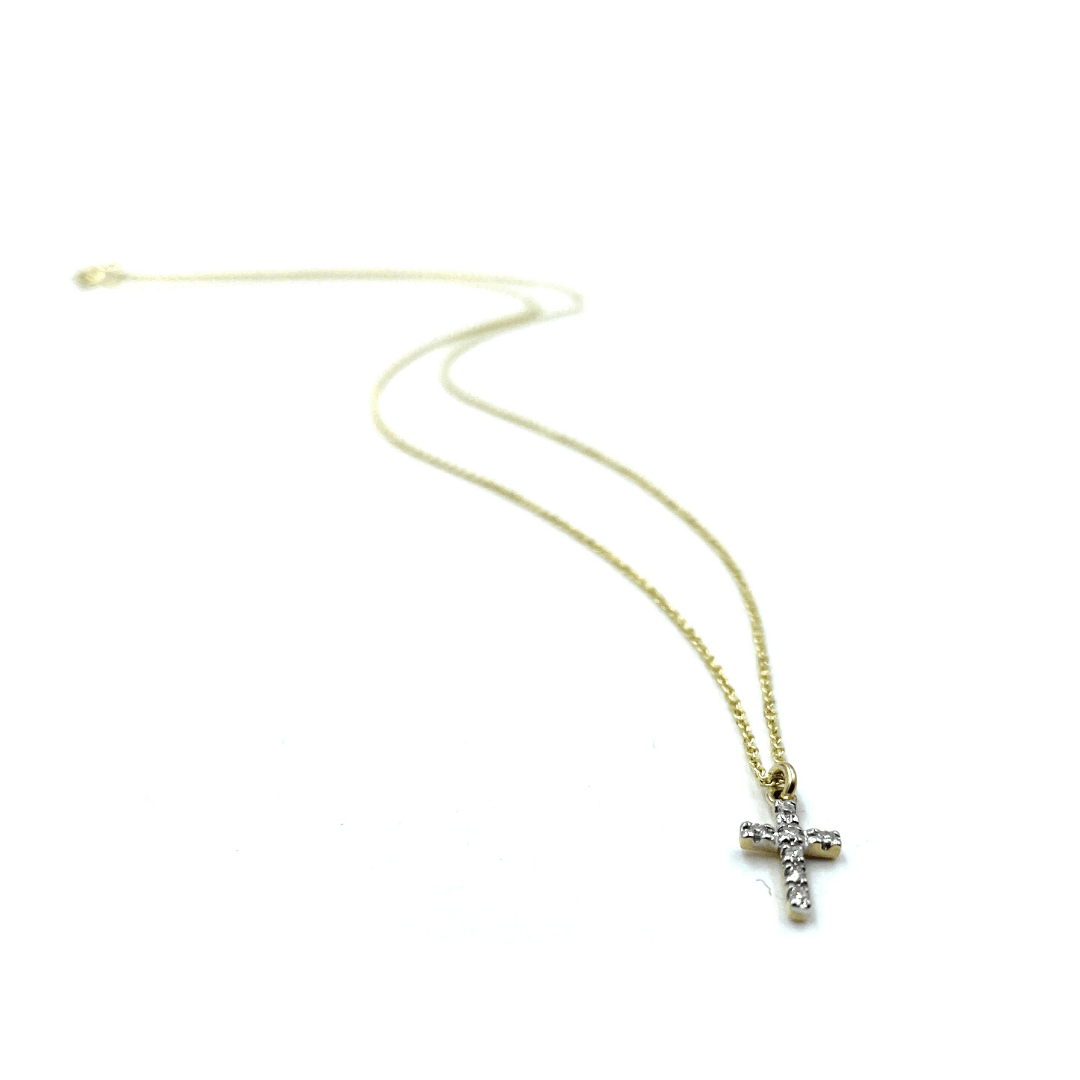 Erin Gray - Diamond Cross on 14k Gold Necklace