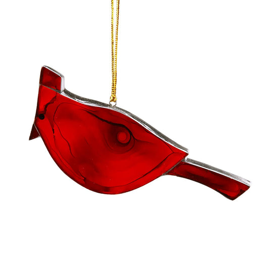 Glass Cardinal Ornament