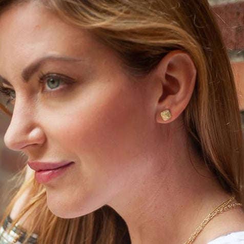 Erin Gray - Sterling Square Stud Earrings
