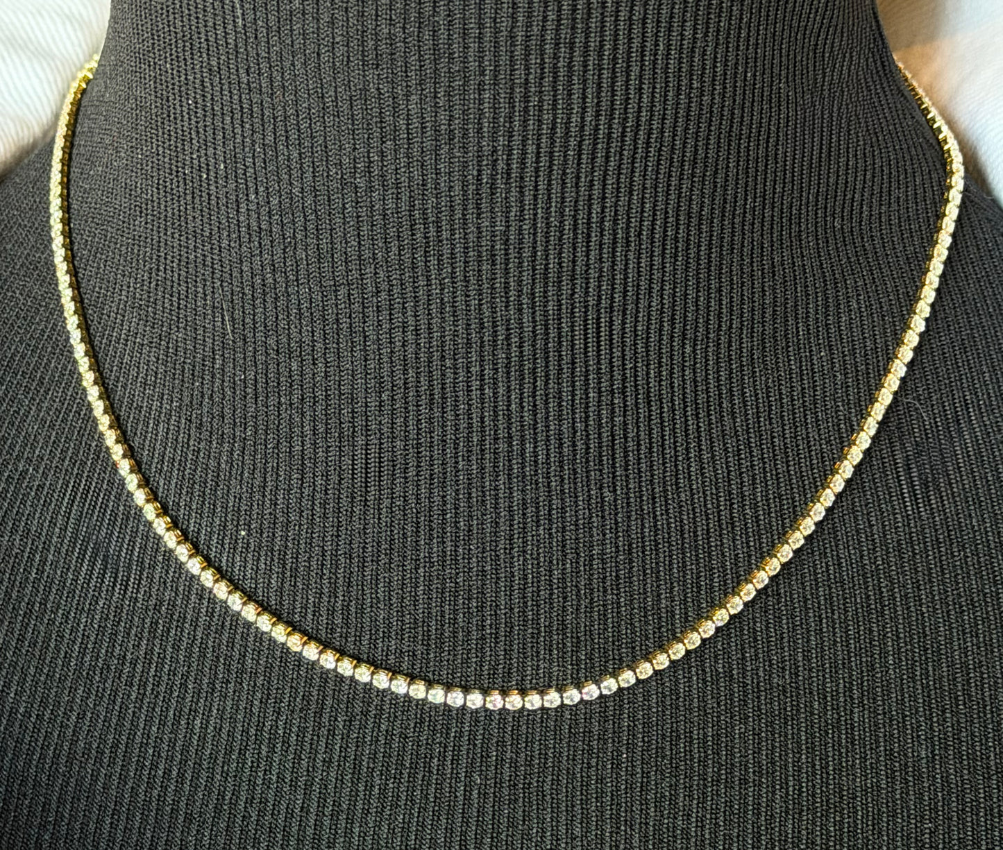 2mm Rhinestone Tennis Necklace