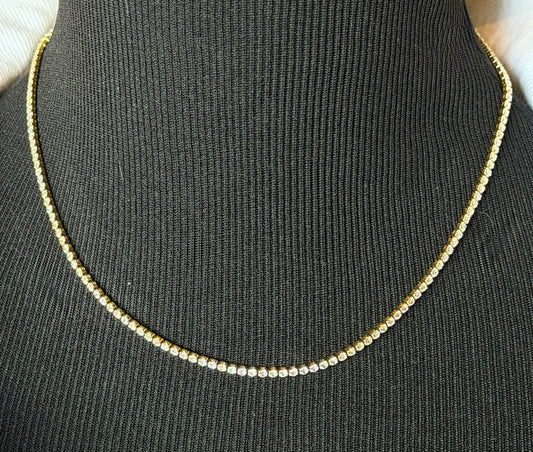2mm Rhinestone Tennis Necklace