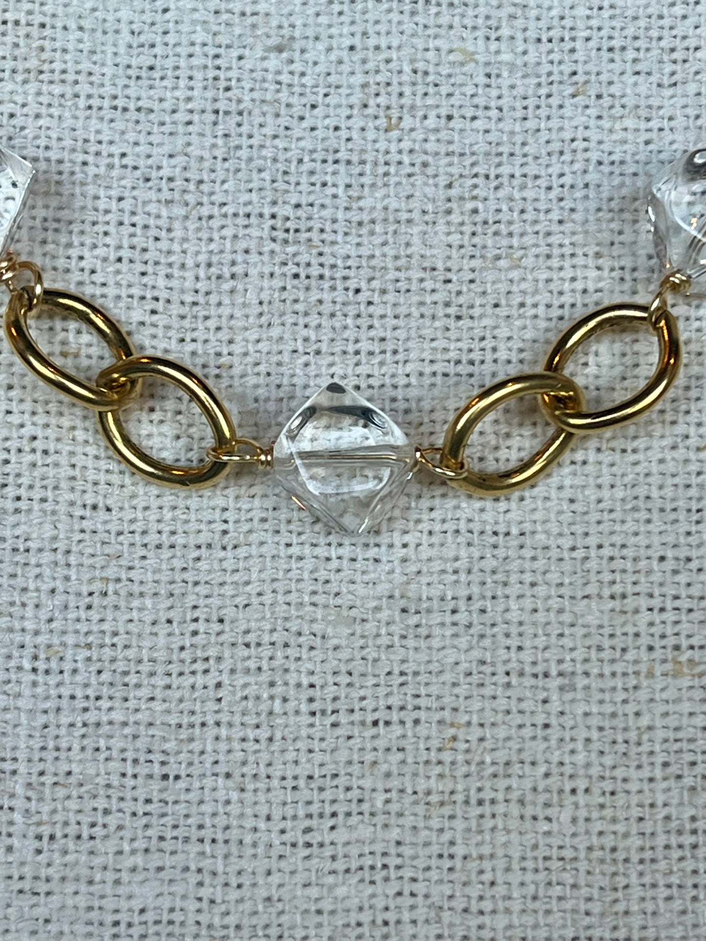 Clear Gold Necklace