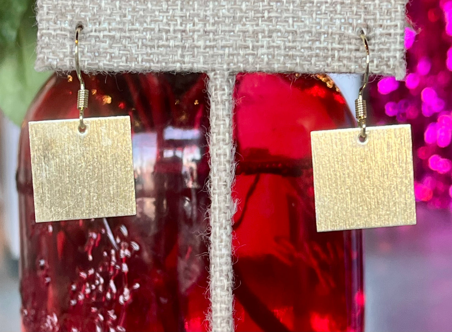 Textured Square Earrings