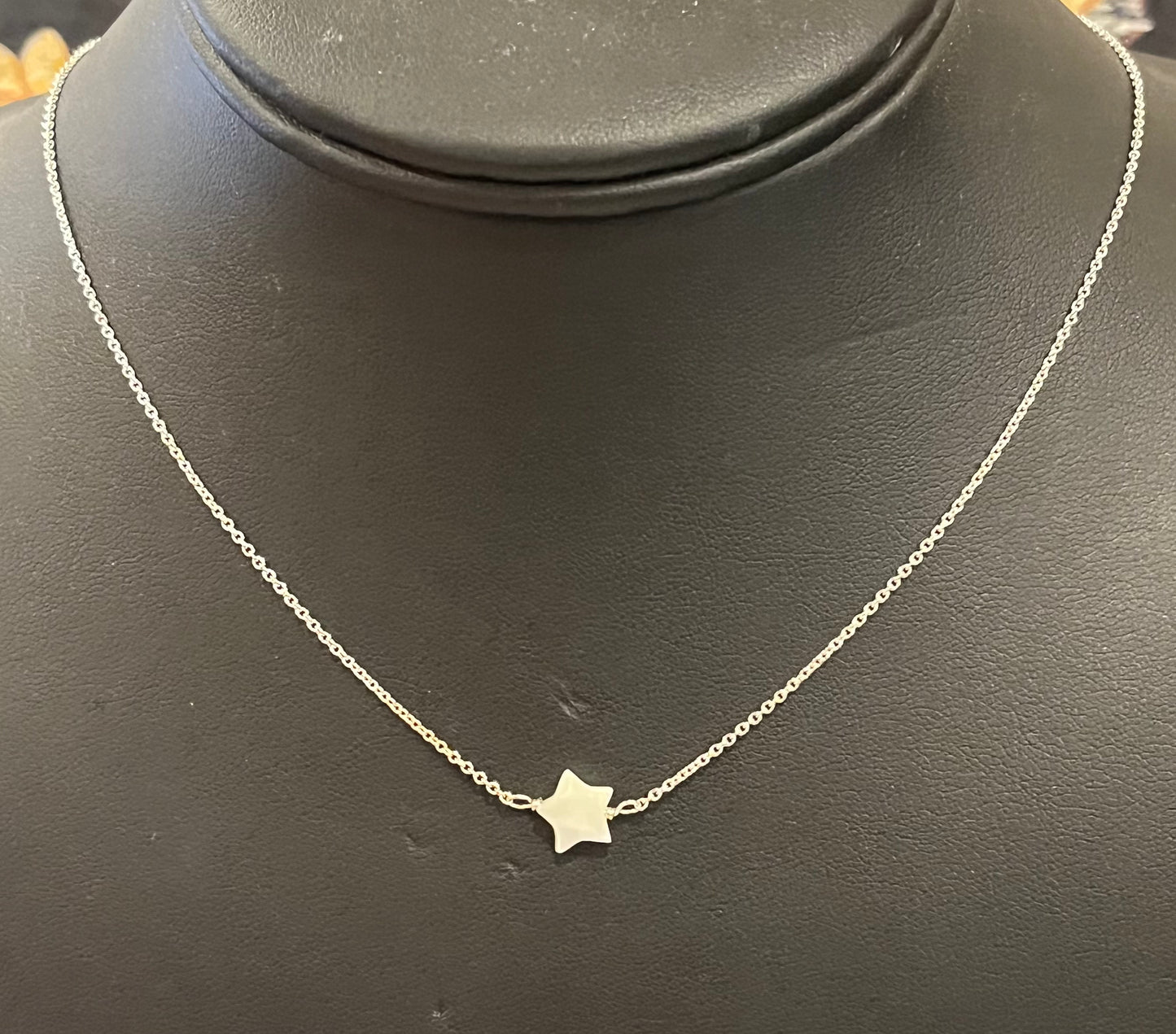 Silver Pearl Star Necklace