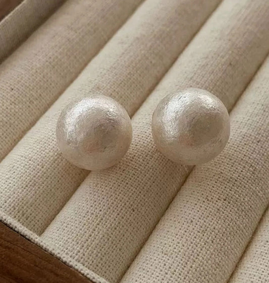 Cotton Puff Earrings