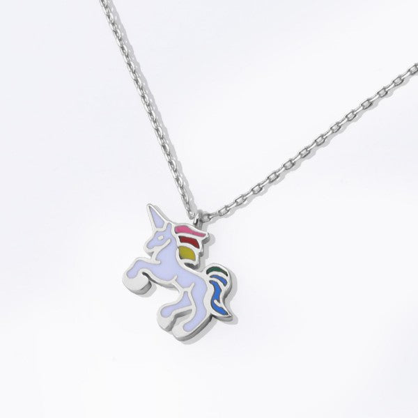 Children's Enamel Unicorn Necklace
