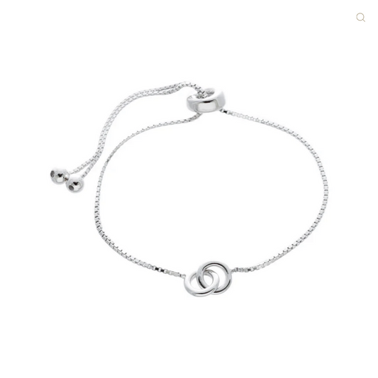 Interlocked Silver Bracelet