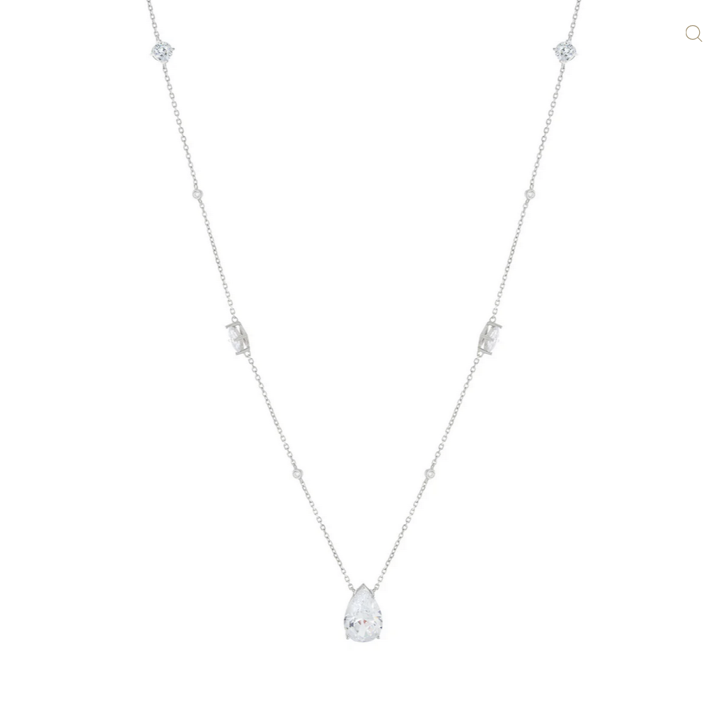 Teardrop Station Necklace
