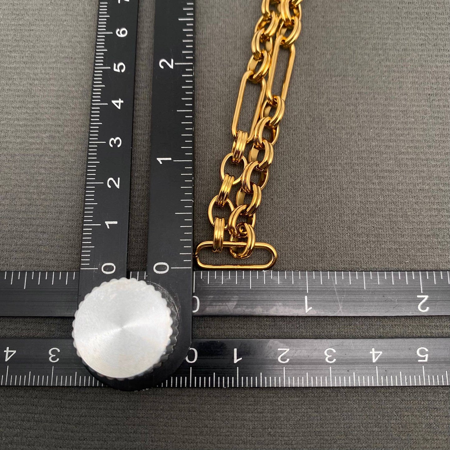 Oval and Circle Link Necklace