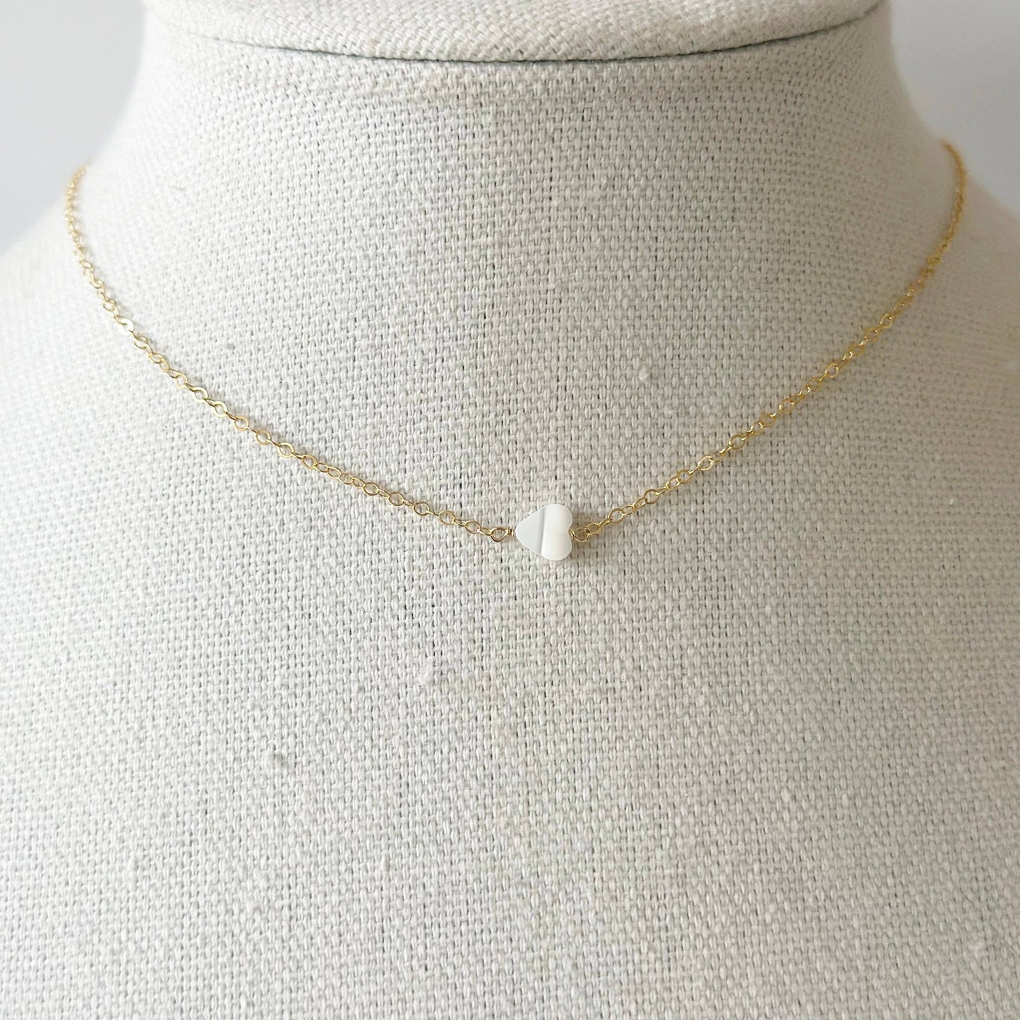 Sweetheart Necklace: Small White Heart