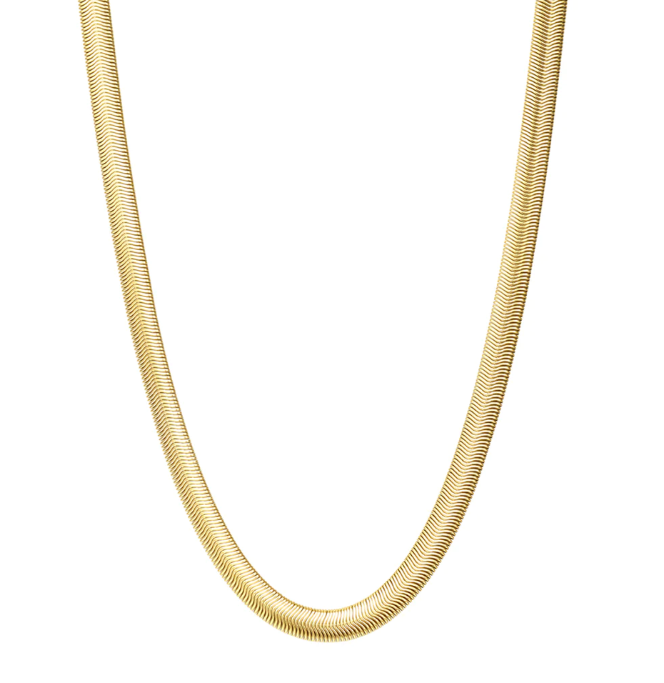 Snake Wheat Herringbone Necklace