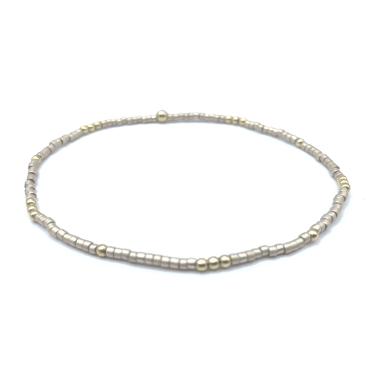 2mm Newport Bracelet - Champagne & Gold Filled