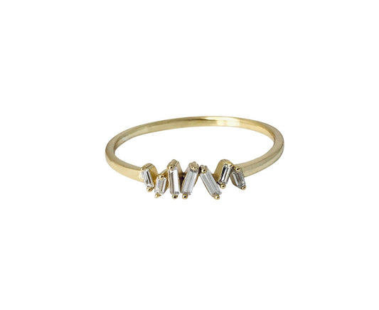 Baguette Cluster Ring