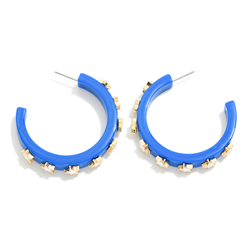 Star Player Hoop Earrings