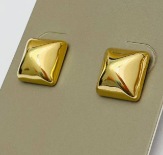 Golden Pyramid Earrings