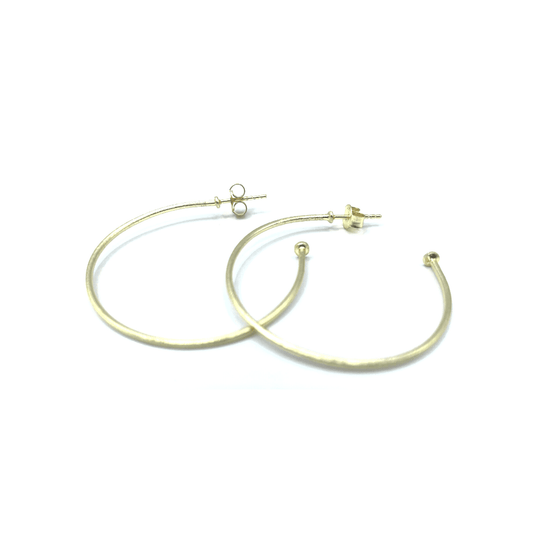 Erin Gray - Thin Simple Gold Hoop Earrings