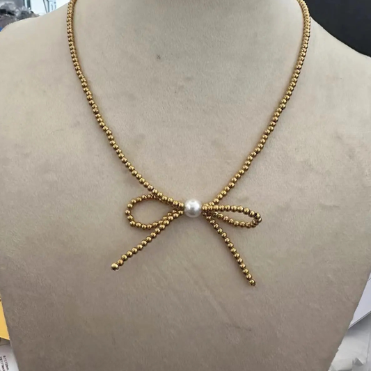 Farah 18k Gold Beaded Necklace