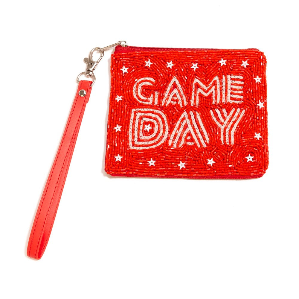 Game Day Beaded Wristlet