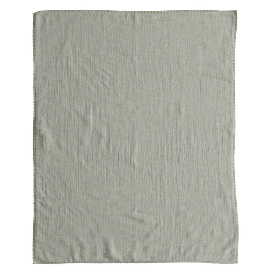 Sage Double Cloth Baby Blanket
