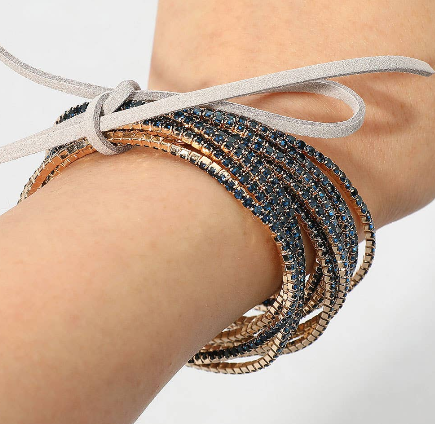 Rhinestone Layering Stretch Bracelets