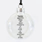 History Of Ever Stacked See-Through Glass Holiday Ornament