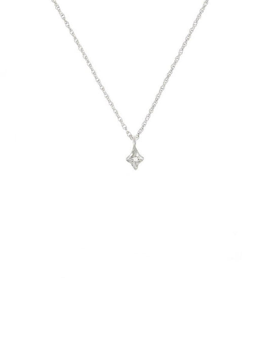 Sterling Silver North Star Diamond Necklace